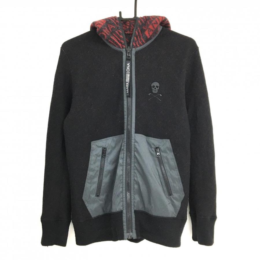 マークアンドロナ リバーシブル ジップブルゾン ニット スカル パーカー 50 MARK&LONA（マークアンドロナ） 【美品】マークアンドロナ