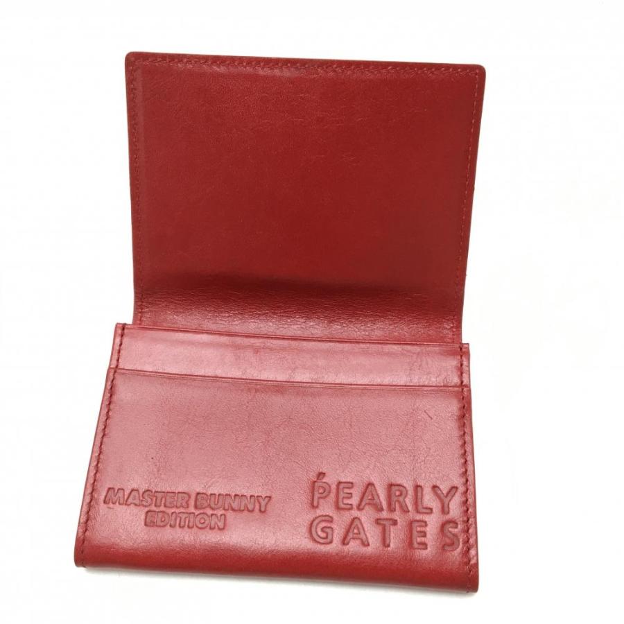 PEARLY GATES レッド 小物入れ 超美品】パーリーゲイツ 小物入れ レッド×黒 ニコちゃん スマイル