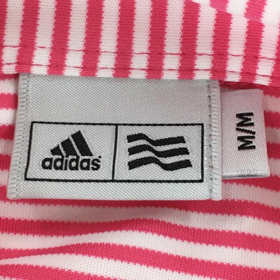 adidas（アディダス） 【新品】アディダス 半袖ポロシャツ 白×ピンク