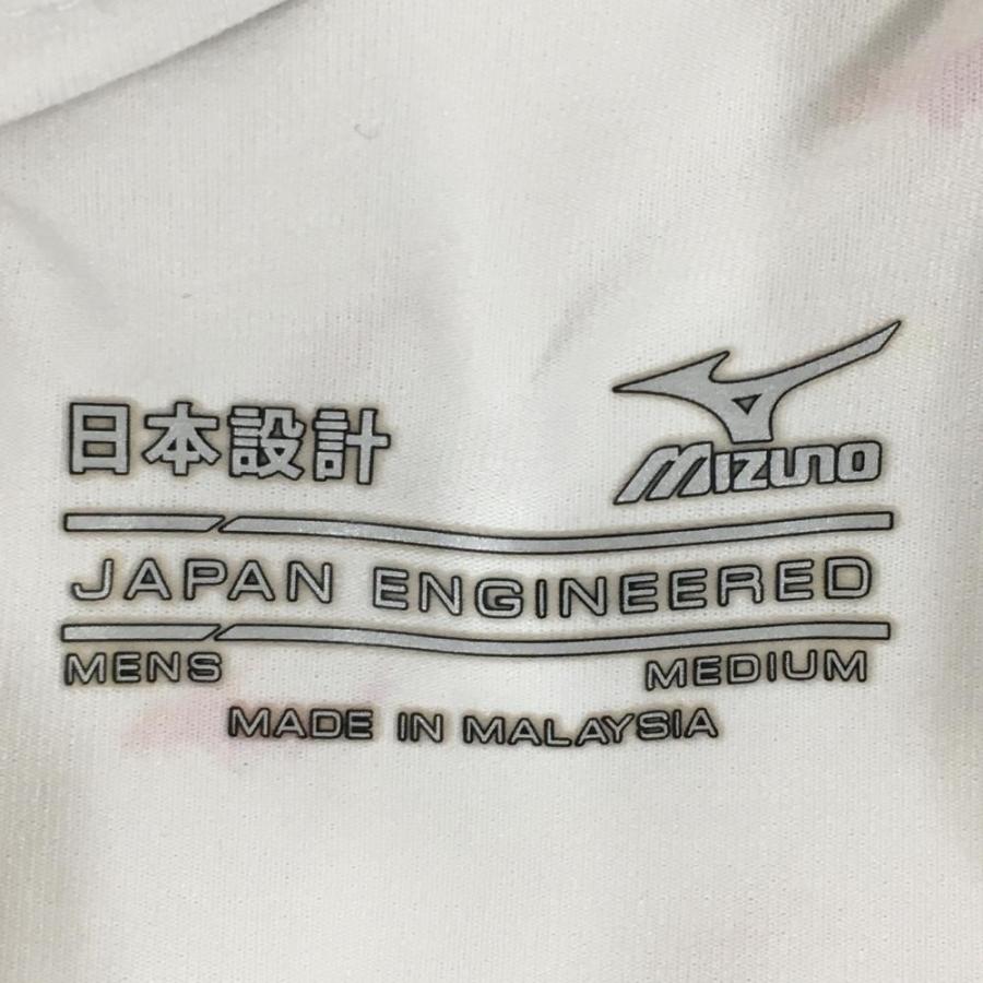 MIZUNO（ミズノ） 【美品】ミズノ 半袖ポロシャツ 白×レッド 金魚総柄