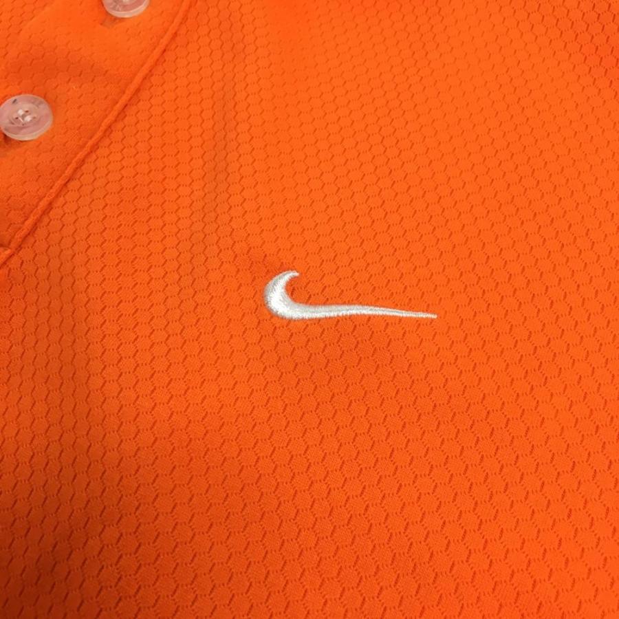 NIKE（ナイキ） 【美品】ナイキ 長袖ポロシャツ オレンジ 地模様総柄