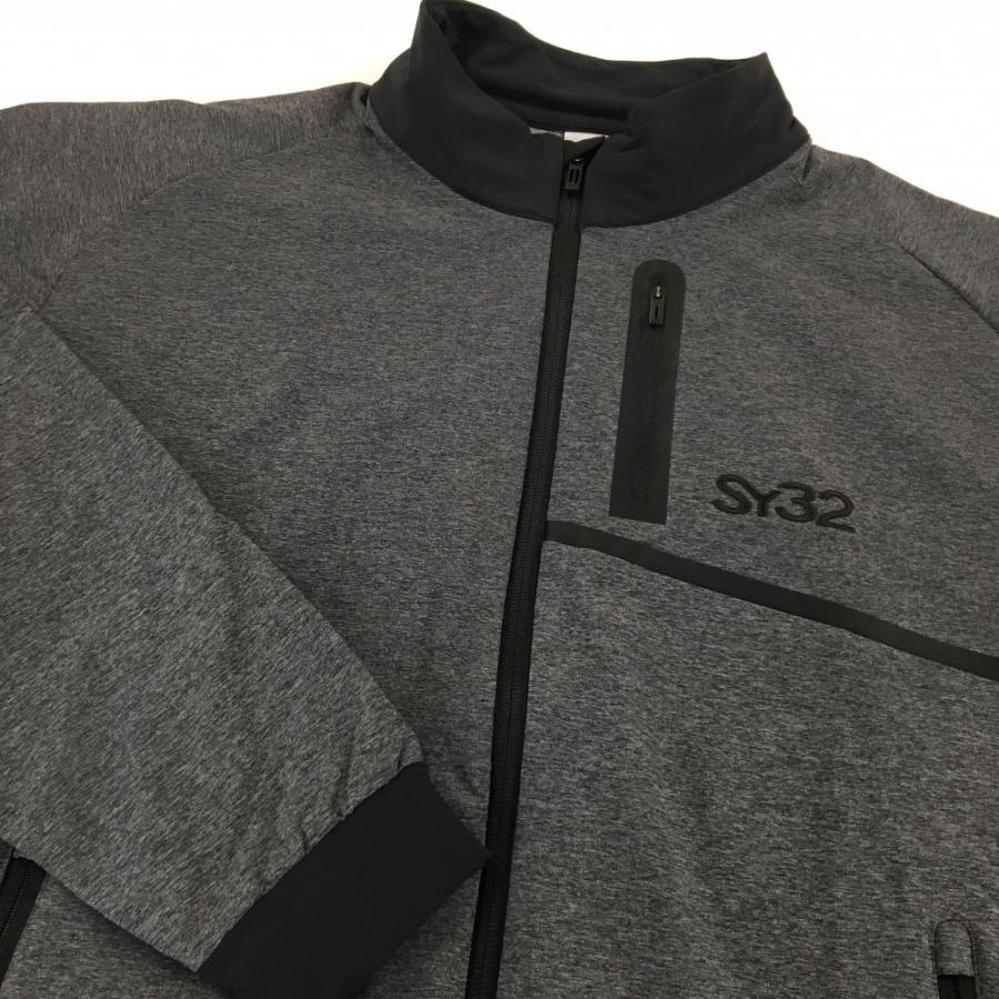 【新品】SY32 ジャケット 杢グレー×黒 裏起毛 撥水 保温 ストームフリース メンズ M ゴルフウェア 2023年モデル SY32 BY SWEET YEARS_2