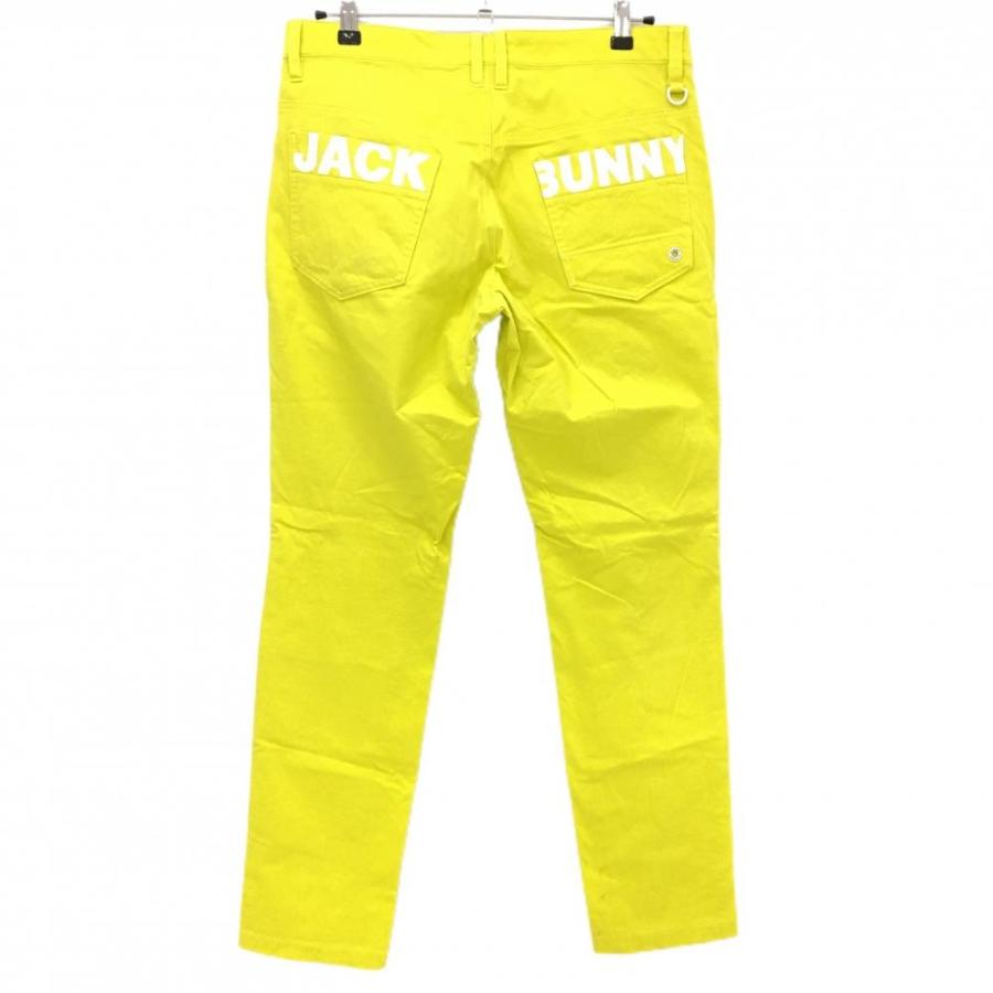 イエロー 6サイズLL ジャックバニー パンツ ズボン ゴルフウェア メンズ Jack Bunny!!（ジャックバニー） パンツ グリーンイエロー バックロゴ