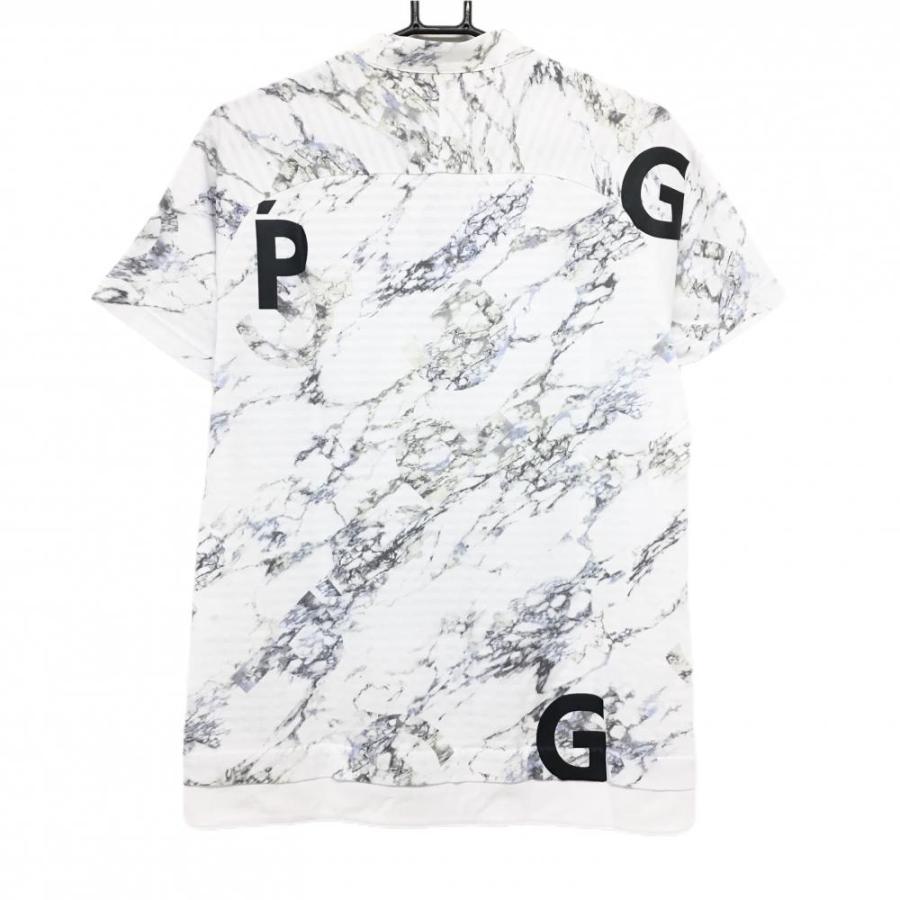 新品！パーリーゲイツ PGG ゴルフシャツ　半袖ハイネックシャツ　サイズ5 PGG 【新品】PGGパーリーゲイツ 半袖ハイネックシャツ 白×グレー