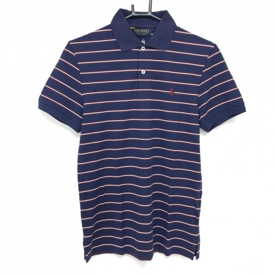 POLO GOLF 【新品】ポロゴルフ 半袖ポロシャツ ネイビー×ボルドー