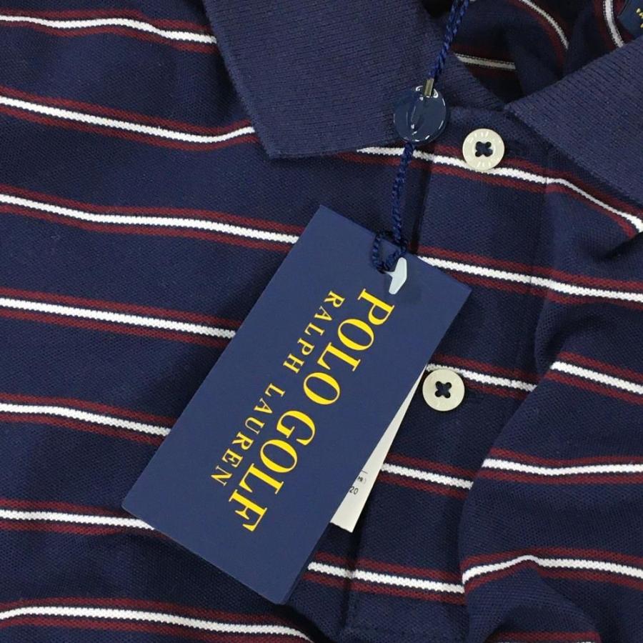 POLO GOLF 【新品】ポロゴルフ 半袖ポロシャツ ネイビー×ボルドー