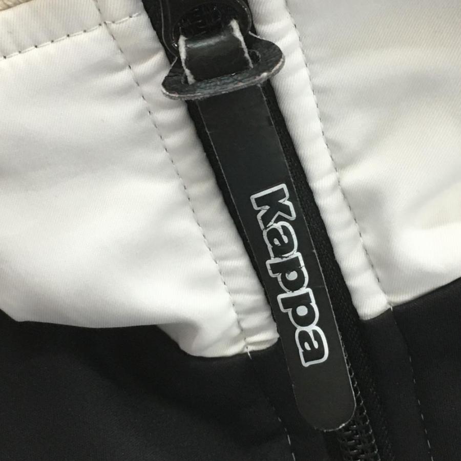 Kappa（カッパ） ジャケットブルゾン 白×黒 裏起毛 一部ニット メンズ