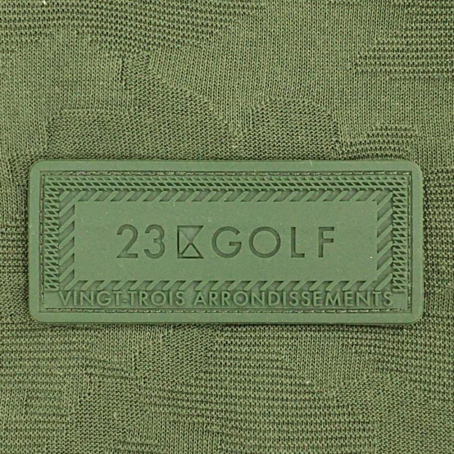 23区GOLF 【美品】23区ゴルフ 半袖ポロシャツ ダークグリーン 迷彩織