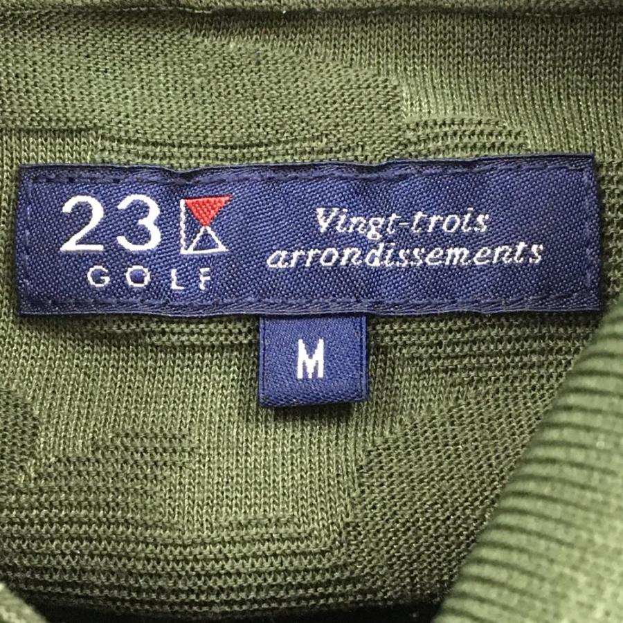 23区GOLF ゴルフ メンズ 半袖 23区GOLF 【美品】23区ゴルフ 半袖ポロシャツ ダークグリーン 迷彩織