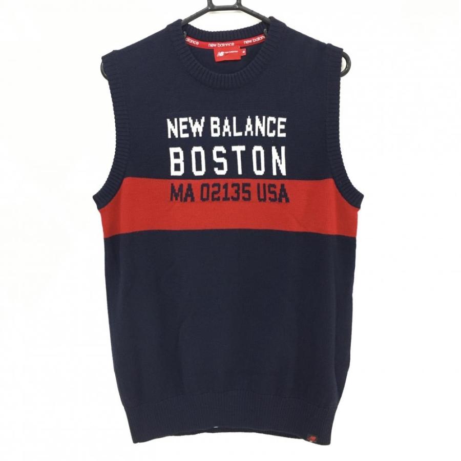 サイズ：0 NEW BALANCE GOLF ニューバランス ニットベスト ネイビー系