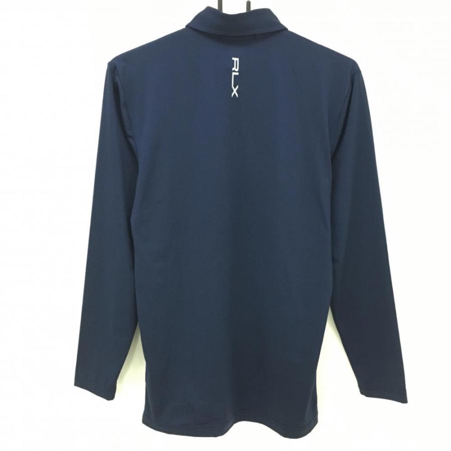 RLX ゴルフシャツ　長袖 RLX RLXラルフローレン 長袖ポロシャツ ネイビー WICKING メンズ