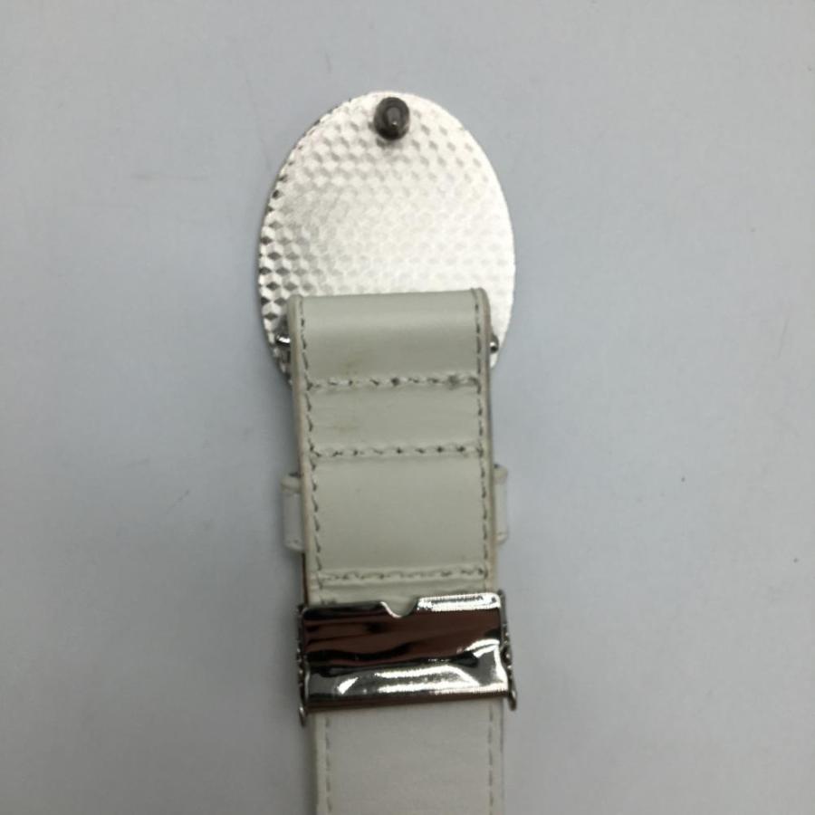 PEARLY GATES（パーリーゲイツ） トップ式ベルト 白 ロゴバックル