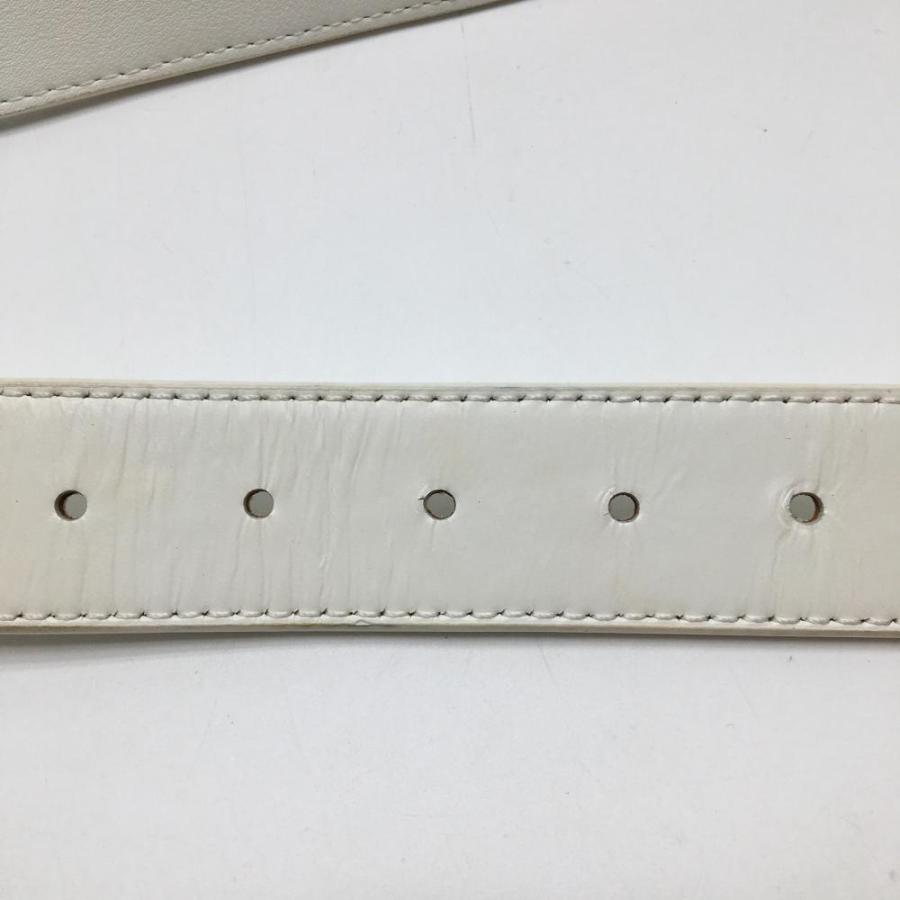 PEARLY GATES（パーリーゲイツ） トップ式ベルト 白 ロゴバックル