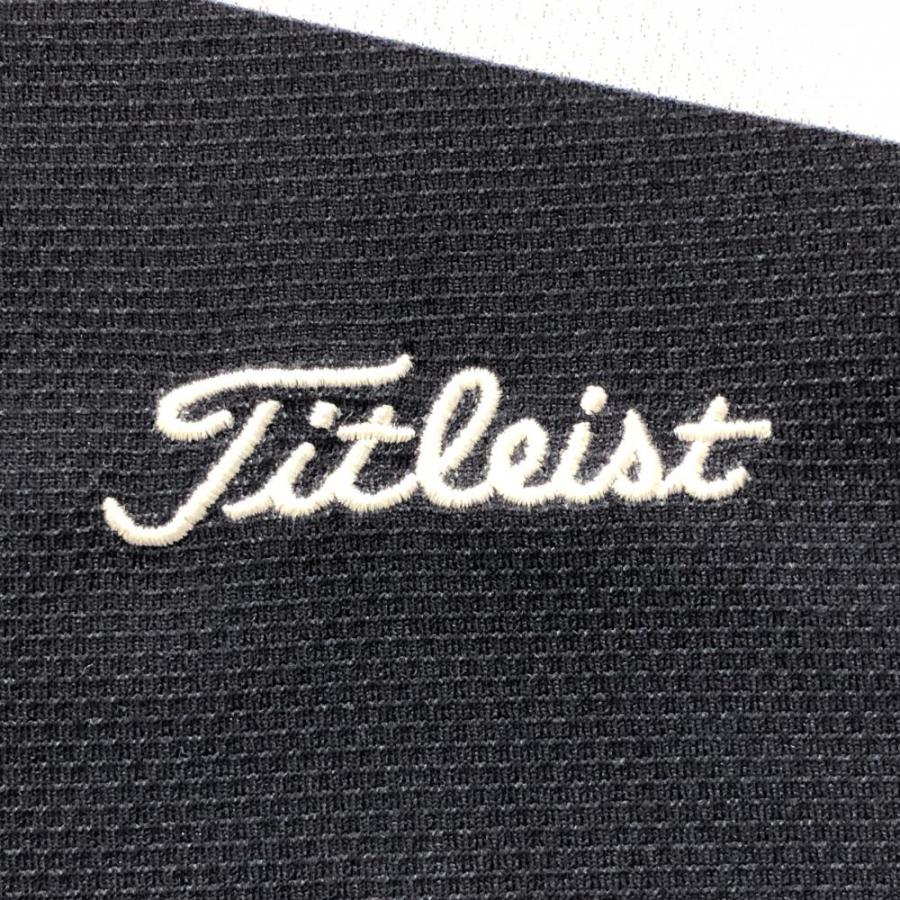 Titleist（タイトリスト） 半袖ポロシャツ 白×ネイビー ボタンダウン