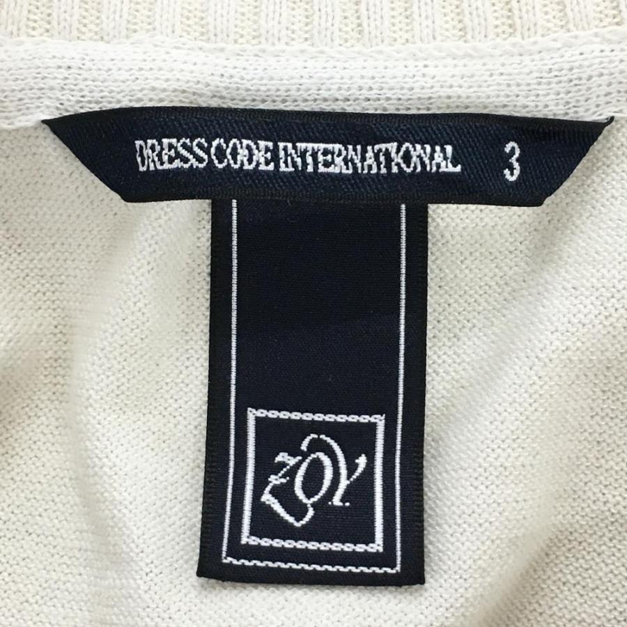 ZOY 【美品】ゾーイ セーター 白 ロゴワッペン Vネック ニット メンズ