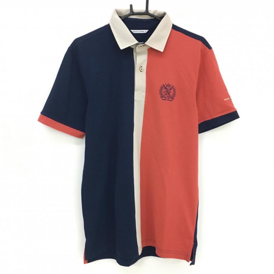 サイズ：50 HEAL CREEK ヒールクリーク  半袖ポロシャツ 総柄 オレンジ系 [240101449148] ゴルフウェア メンズ ストスト HEAL CREEK(ヒールクリーク) メンズ｜中古ゴルフウェア通販