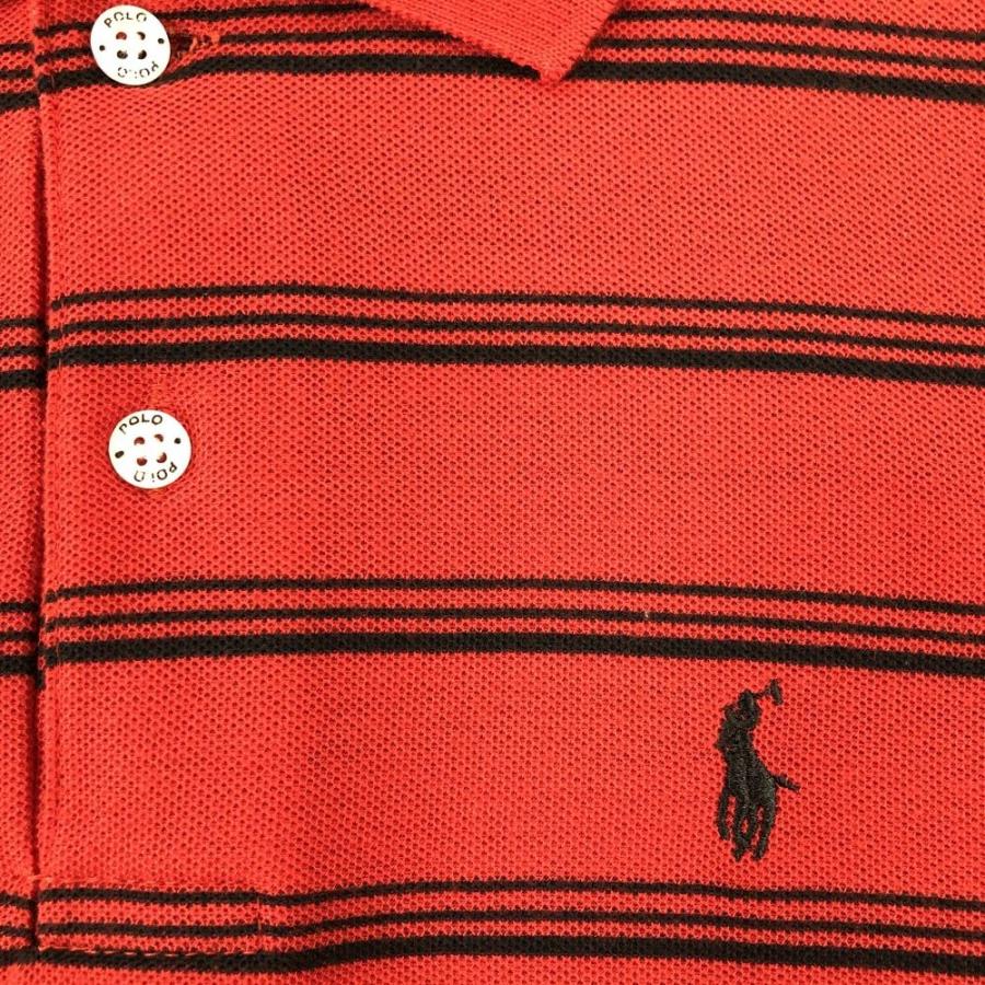 POLO RALPH LAUREN（ポロ・ラルフローレン） 半袖ポロシャツ レッド×黒
