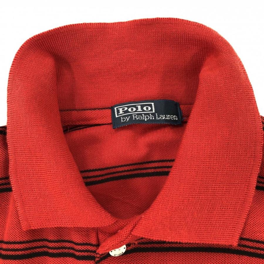 POLO RALPH LAUREN（ポロ・ラルフローレン） 半袖ポロシャツ レッド×黒