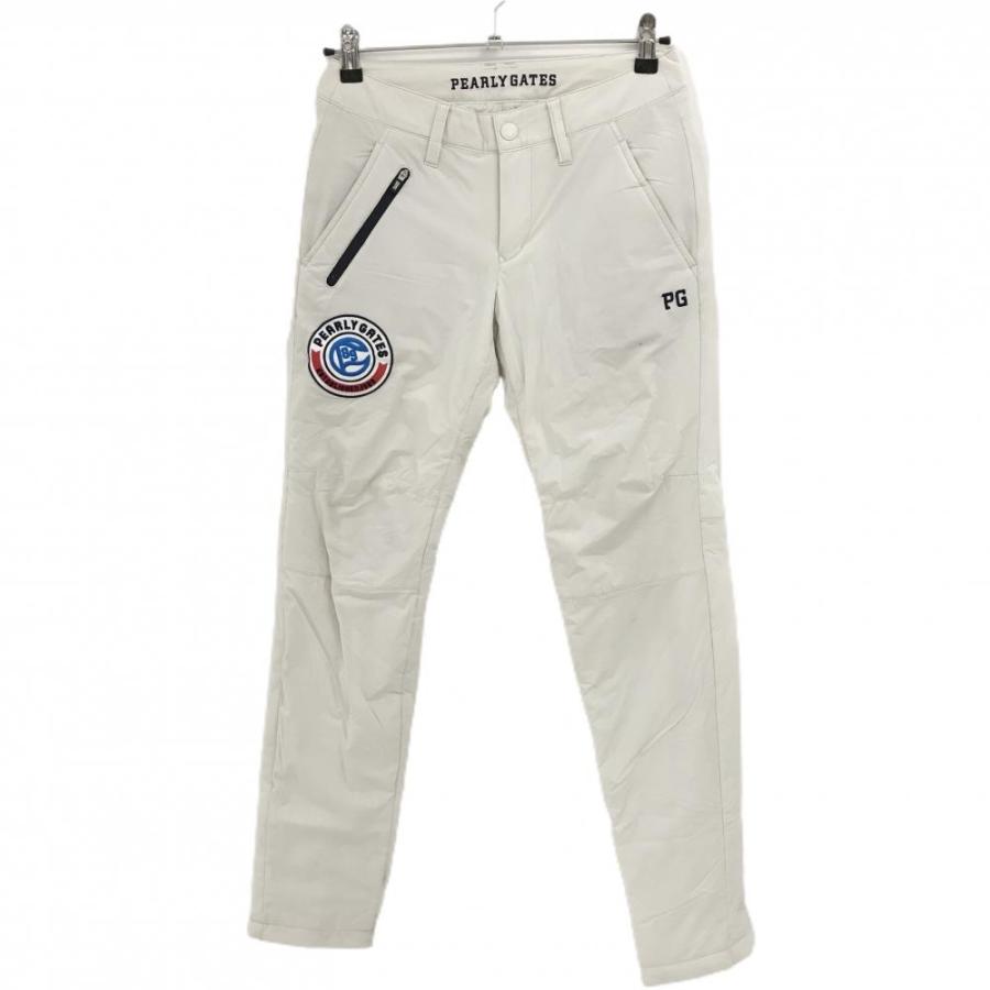 パーリーゲイツ 中綿 防寒 パンツ 白×紺 Mサイズ PEARLY GATES
