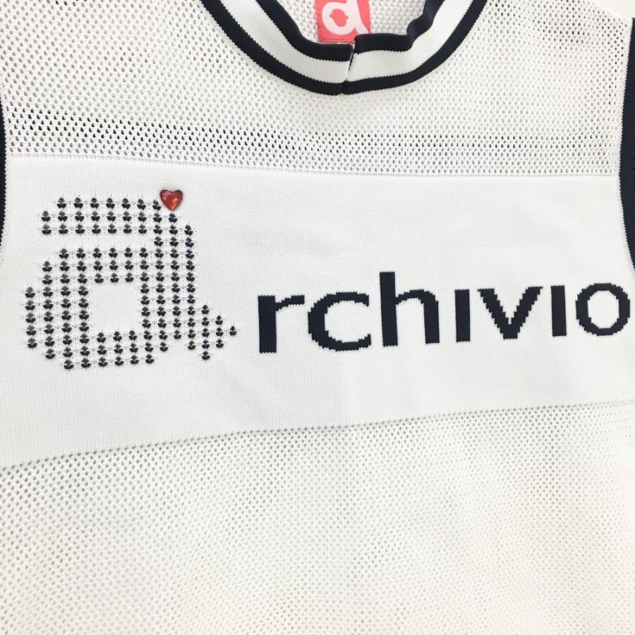 archivio（アルチビオ） 【美品】アルチビオ ニットベスト 白×ネイビー