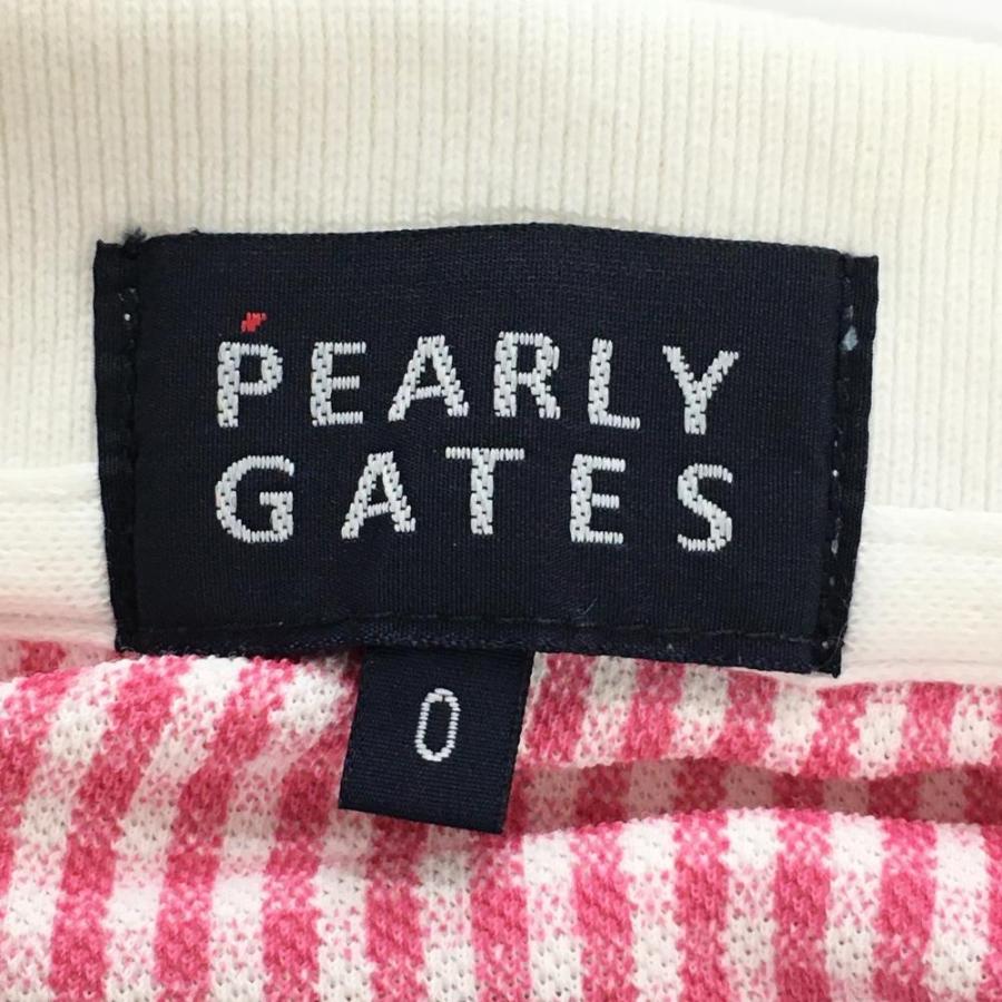 PEARLY GATES（パーリーゲイツ） 半袖ポロシャツ 白×ピンク ギンガム
