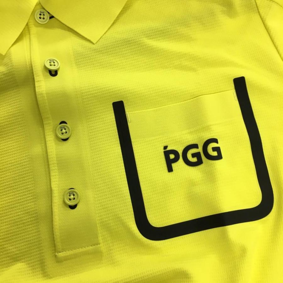 PGG 【超美品】PGGパーリーゲイツ 半袖ポロシャツ イエロー×黒 サイド