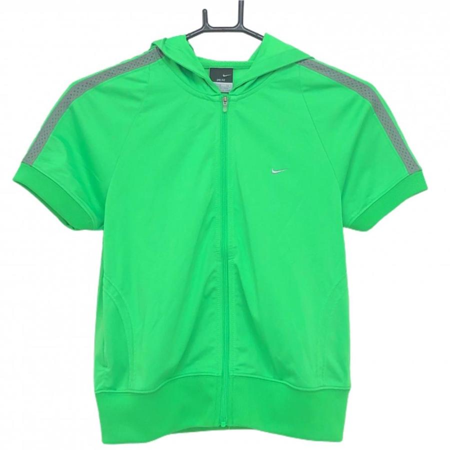 NIKE（ナイキ） 【超美品】ナイキ 半袖ジップパーカー グリーン 袖一部