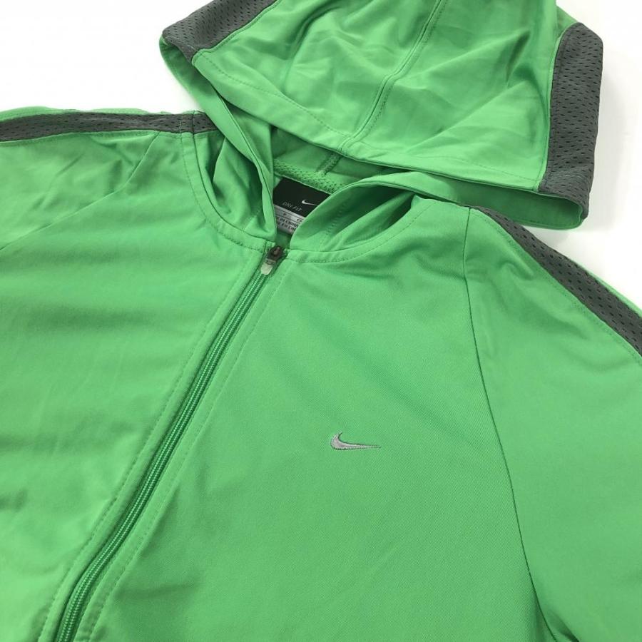 NIKE（ナイキ） 【超美品】ナイキ 半袖ジップパーカー グリーン 袖一部