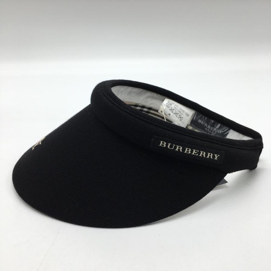 BURBERRY サンバイザー BURBERRY（バーバリー） 【新品】バーバリー サンバイザー 黒 つば裏