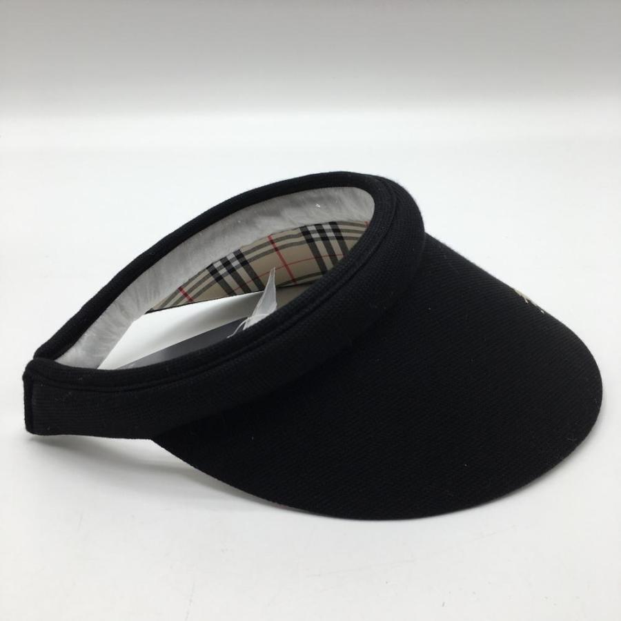 BURBERRY サンバイザー BURBERRY（バーバリー） 【新品】バーバリー サンバイザー 黒 つば裏