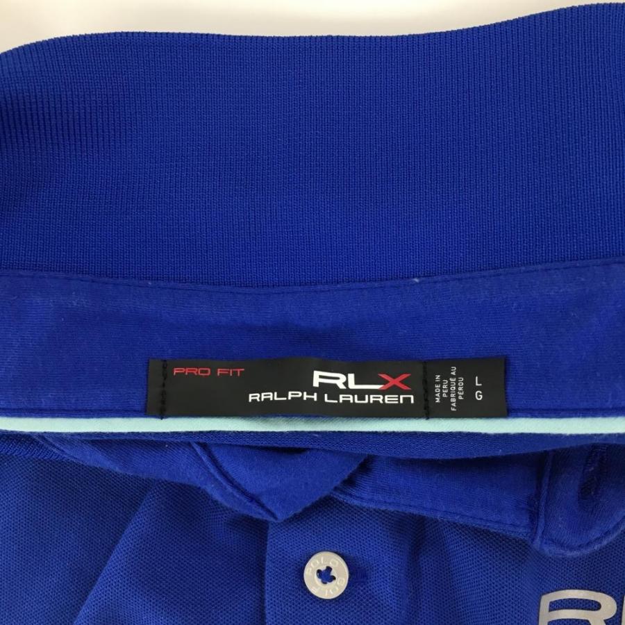RLX RLXラルフローレン 半袖ポロシャツ ブルー×オレンジ×ライト