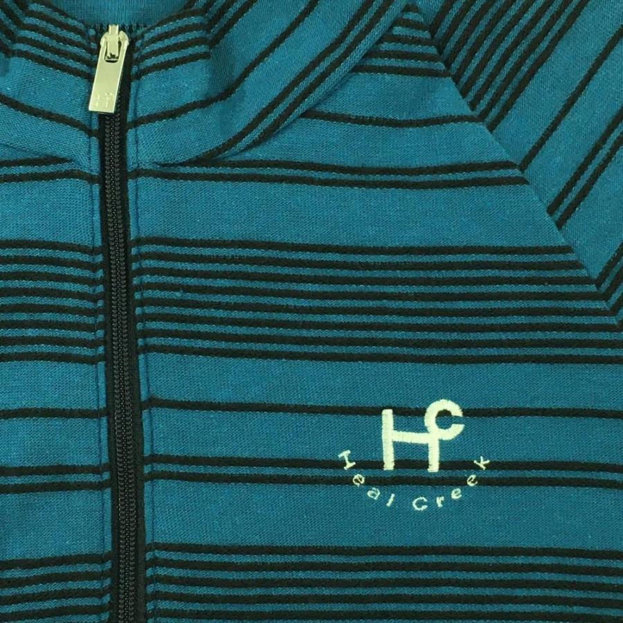 Heal Creek 青色 長袖ハイネックシャツ　L Heal Creek（ヒールクリーク） 【超美品】ヒールクリーク 長袖
