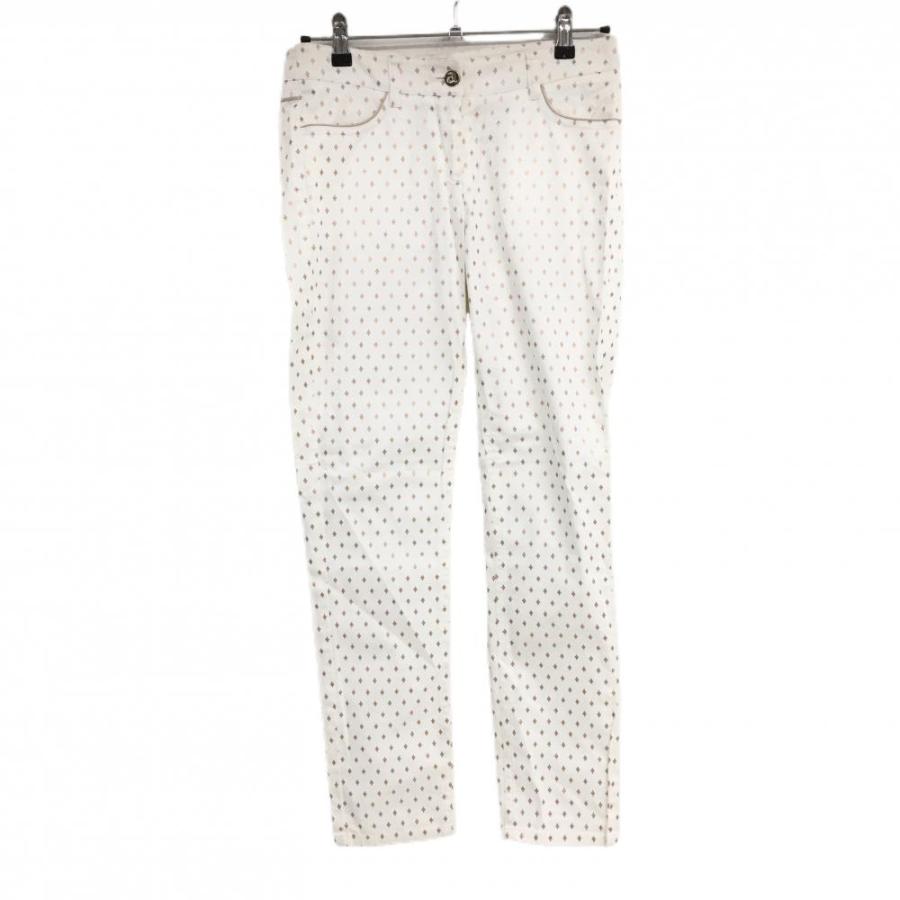アルチビオ　パンツ　白 レース 38【M】 レディース archivio（アルチビオ） 【美品】アルチビオ パンツ 白×ゴールド