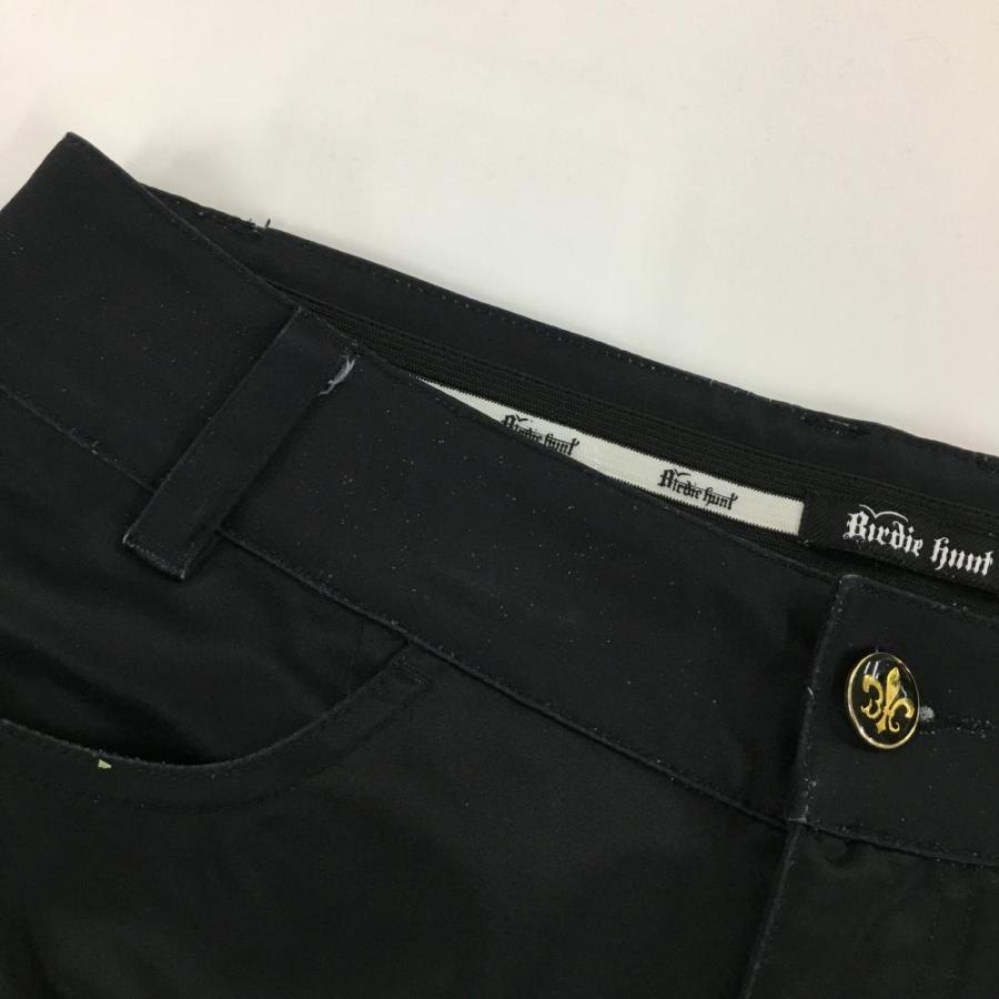 バーディハント パンツ 黒 裾ロゴ メンズ 28 ゴルフウェア Birdie hunt