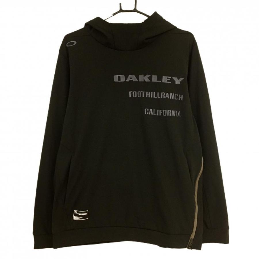OAKLEY（オークリー） 【超美品】オークリー パーカー 黒×グレー ロゴ