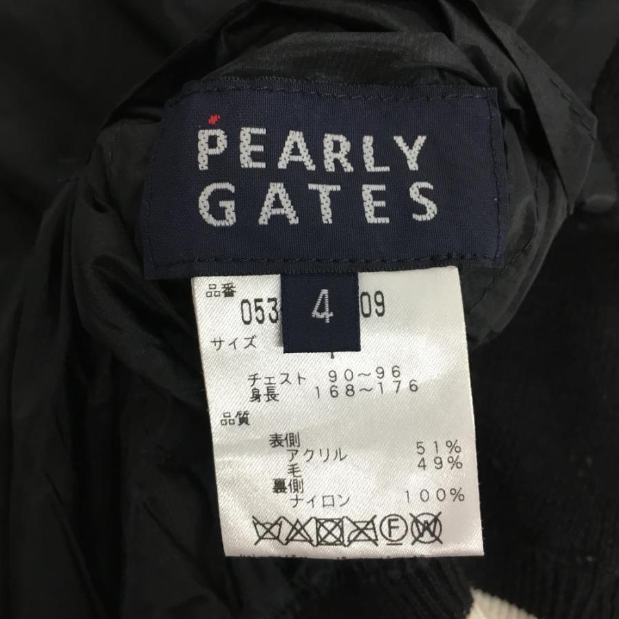 PEARLY GATES（パーリーゲイツ） リバーシブルベスト 黒×白 Vネック