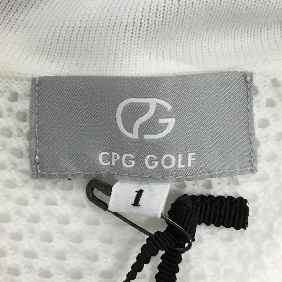 cpgゴルフ　ロゴ入り黒白セーター CPG GOLF 【期間限定】 CPG GOLF BIGロゴセーター メンズ ゴルフウェア