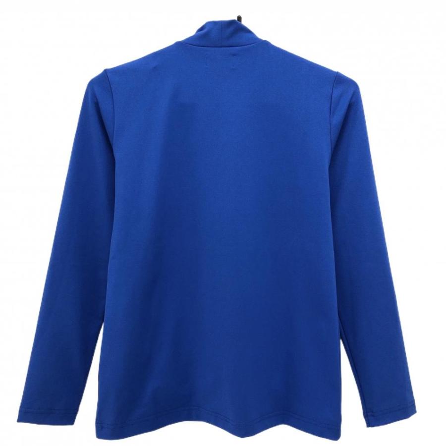 新品❤️CPGロゴ ハイネック 新品】CPG 長袖ハイネックシャツ ブルー×ネイビー 光沢ロゴ