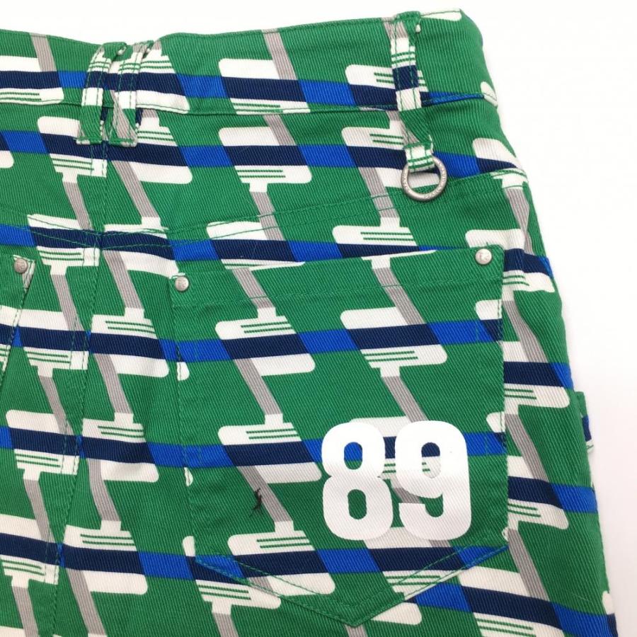 PEARLY GATES 【超美品】パーリーゲイツ スカート グリーン×白 総柄