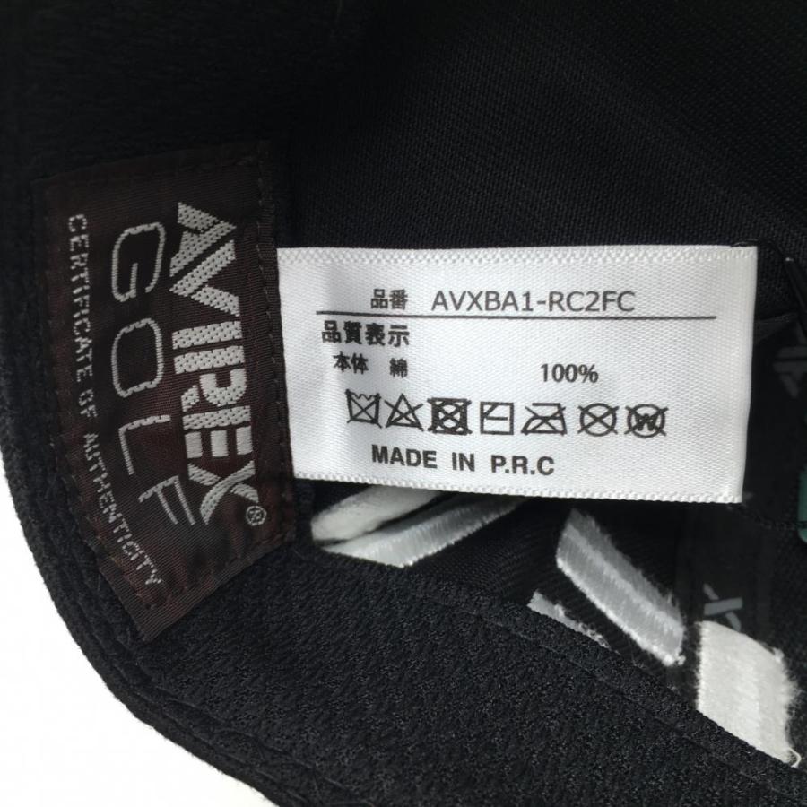 AVIREX 【新品】アヴィレックスゴルフ フラットキャップ 黒×白