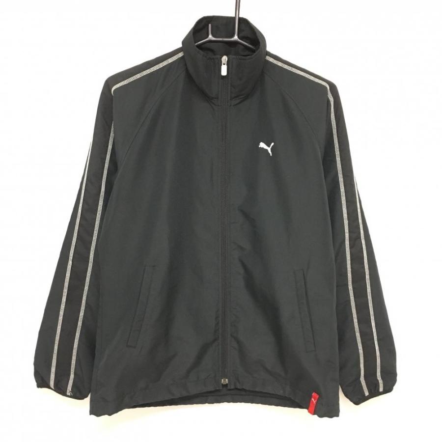 PUMA（プーマ） 【美品】プーマ ジャケットブルゾン 黒×白 袖ライン