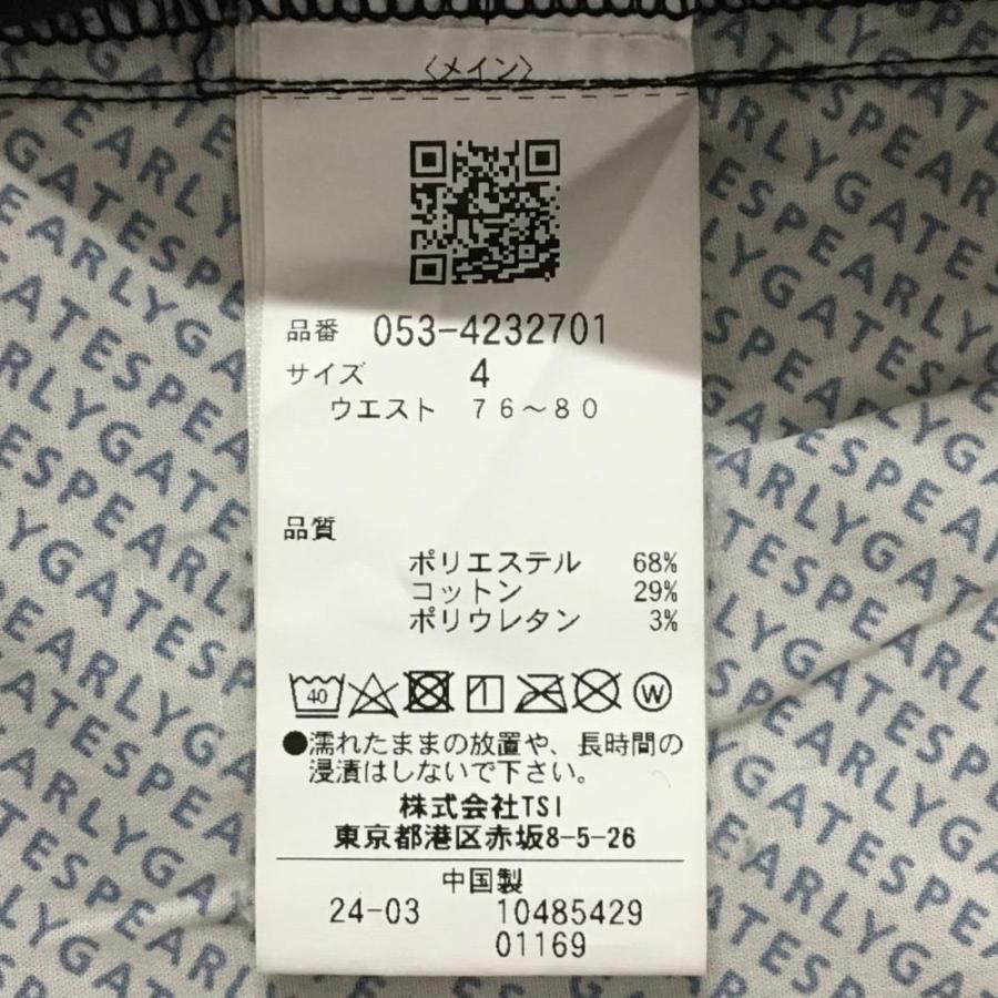 PEARLY GATES パーリーゲイツ ハーフパンツ 黒 地模様 ロゴ