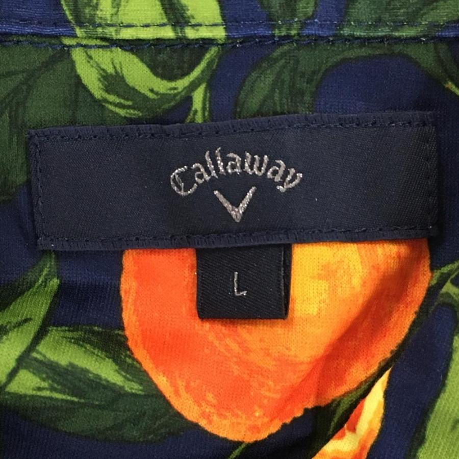 Callaway キャロウェイ 半袖ポロシャツ ネイビー×オレンジ