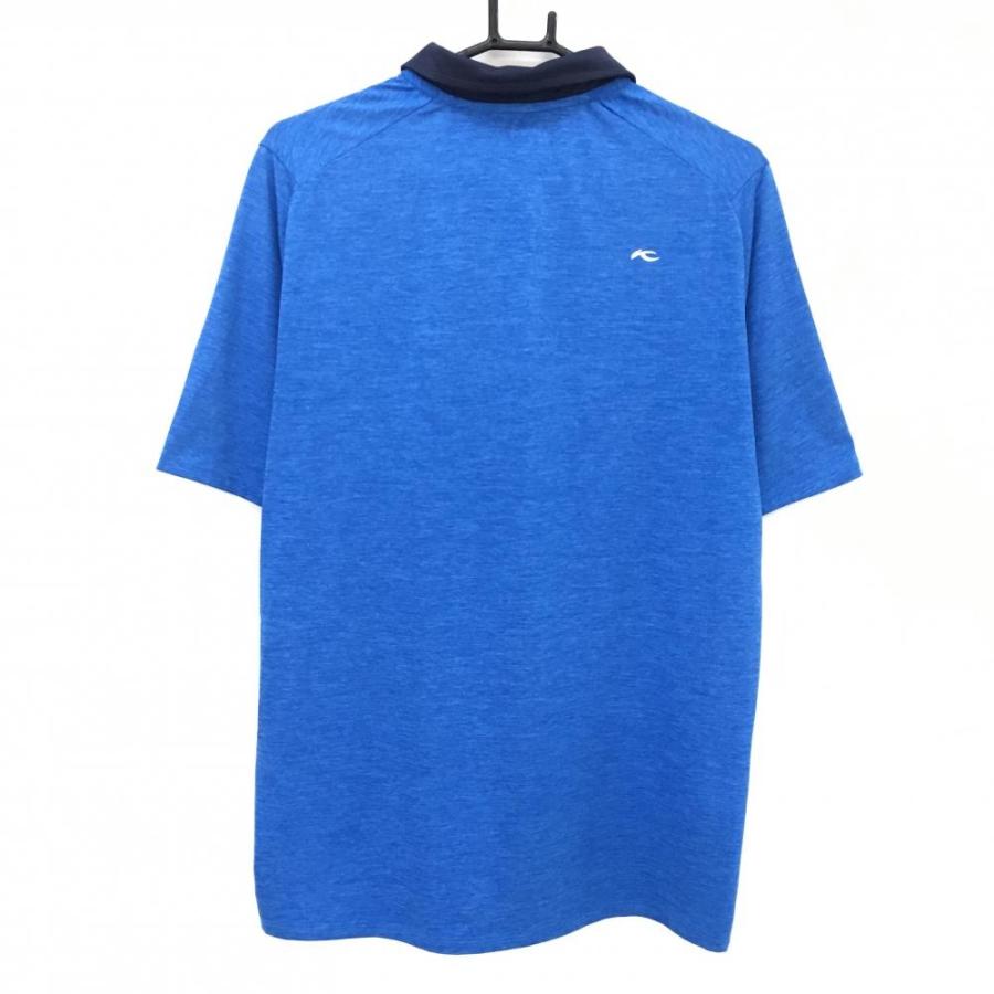 KJUS ポロシャツ ブルー サイズ50/M 新品 KJUS（チュース） 【美品】チュース 半袖ポロシャツ 杢ブルー