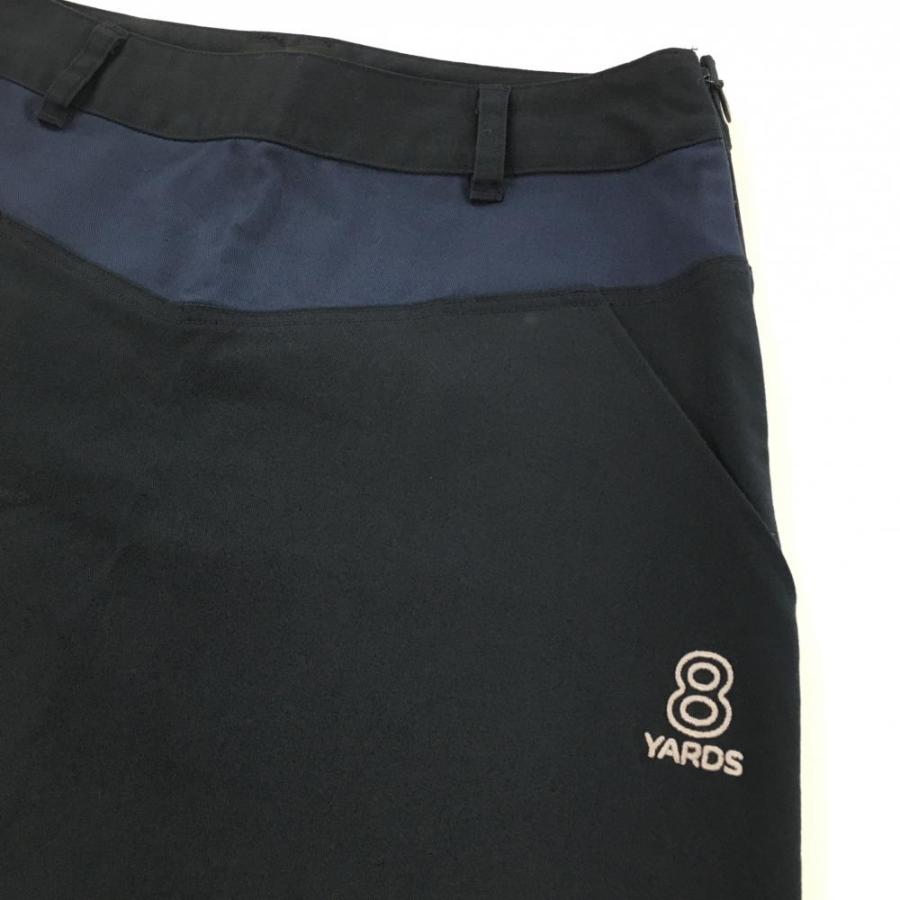 美品】ハチヤーズ スカート ダークネイビー×ネイビー 後ろロゴプリント