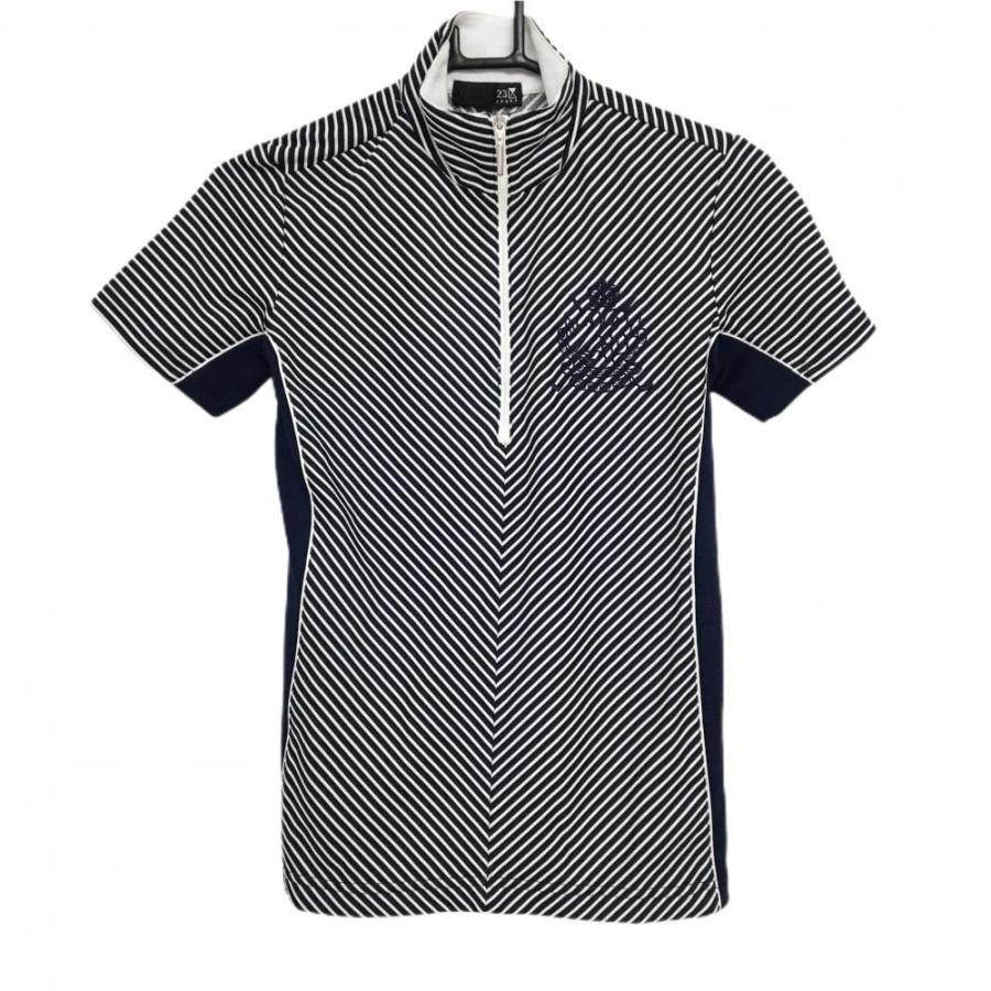 23区GOLF 【新品】23区スポーツ 半袖ハイネックシャツ ネイビー