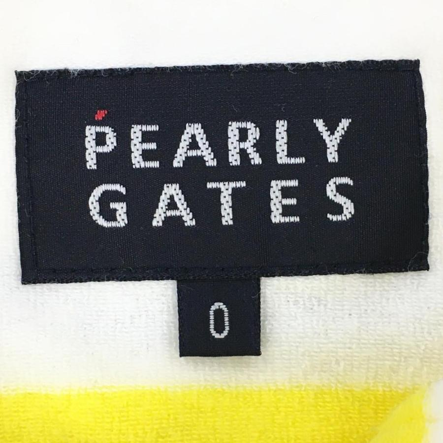PEARLY GATES（パーリーゲイツ） ノースリーブポロシャツ 白×イエロー