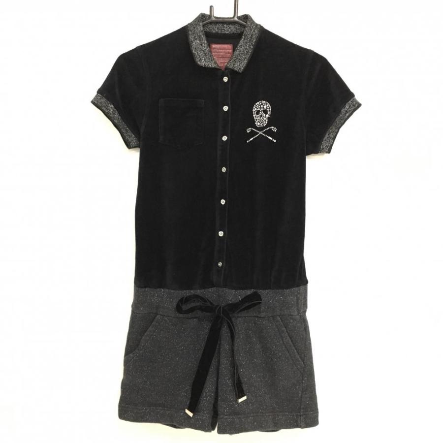 【美品】マークアンドロナ MARK & LONA レディース オールインワン S MARK & LONA S 黒 MARK&LONA マークアンドロナ オールインワン 黒