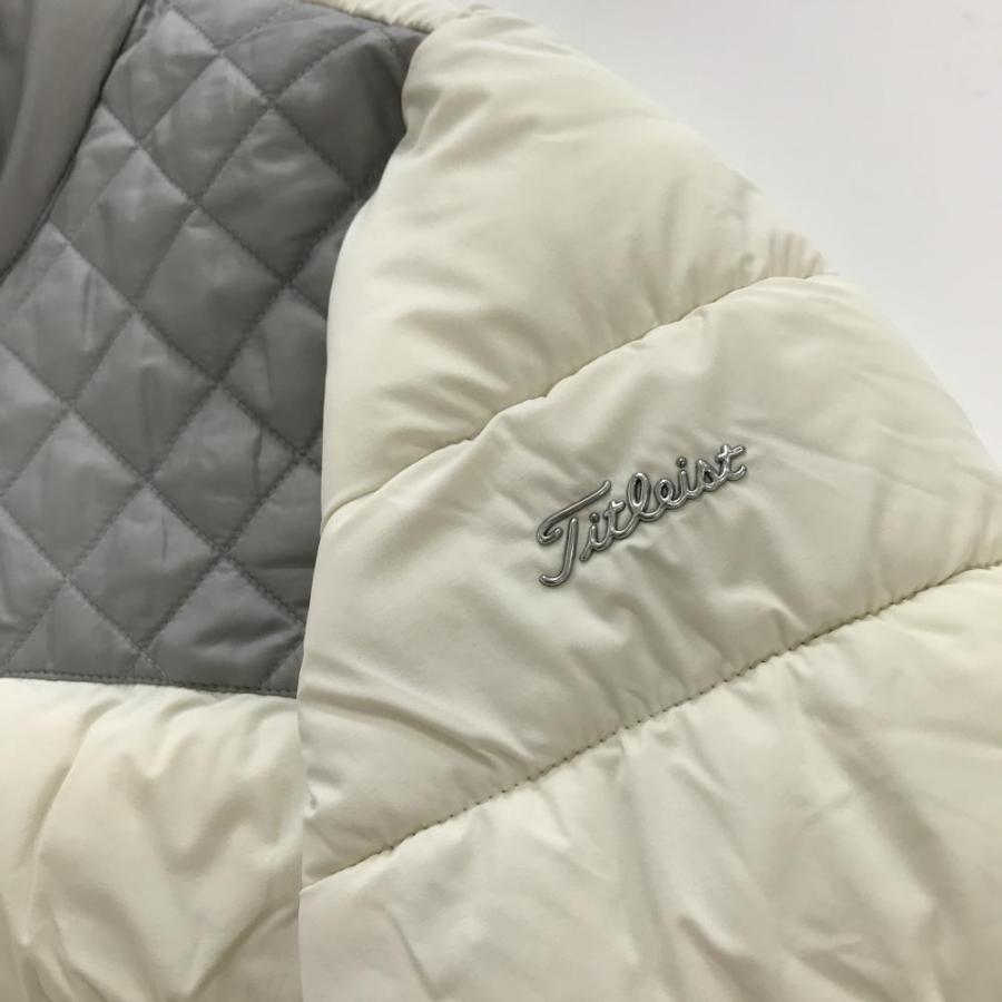 Titleist（タイトリスト） 中綿ジャケット 白×グレー 袖ロゴシルバー