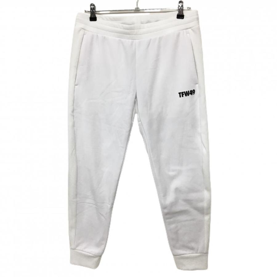 TFW49 ティーエフダブリュー　メンズ　ジョグパンツ　ゴルフ　XL 白　ロゴ TFW49 ティーエフダブリュー ジョガーパンツ 白 裏起毛 メンズ